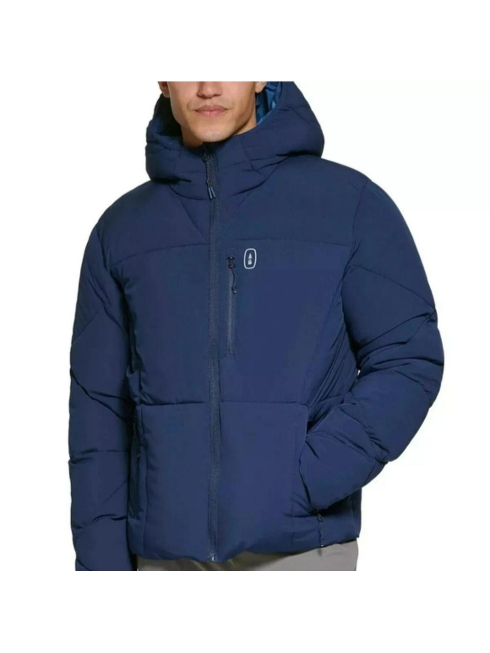 BASS OUTDOOR Men's Glacier Quilted Full-Zip Hiking Jacket Color Blue Size M